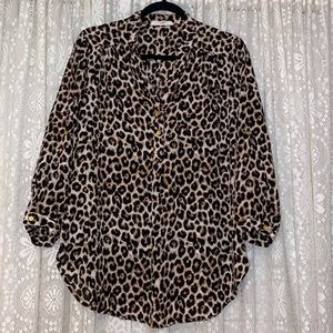 Wishful Park women’s sheer leopard print tunic
